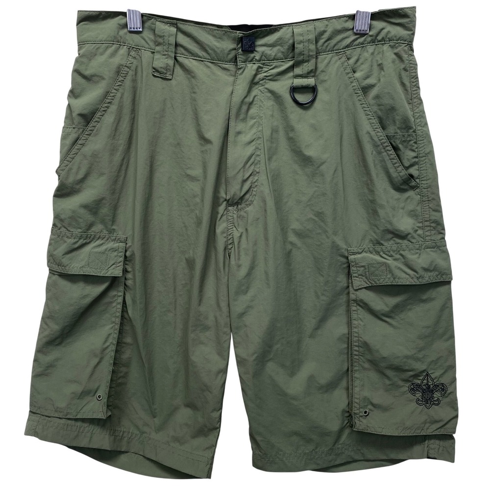 Boy Scouts of America Centennial Uniform‎ Cargo Shorts Mens Small Green Nylon